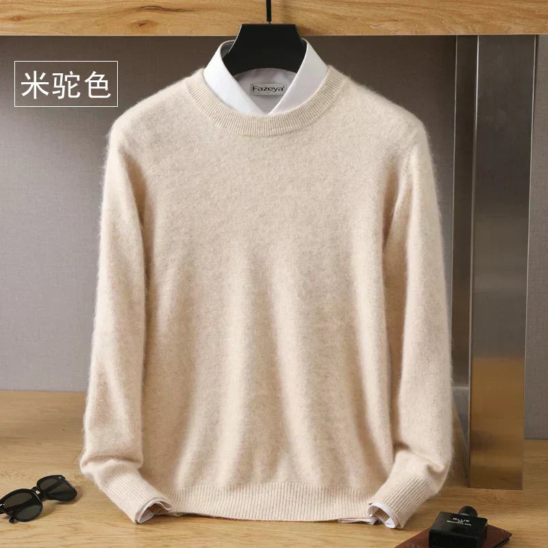Men's Cashmere O-Neck Sweater | 100% Pure Japanese-Knit