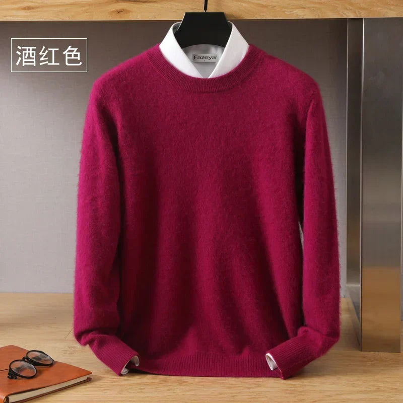 Men's Cashmere O-Neck Sweater | 100% Pure Japanese-Knit