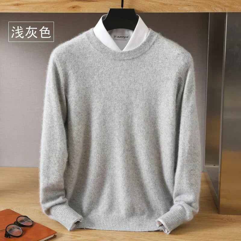 Men's Cashmere O-Neck Sweater | 100% Pure Japanese-Knit