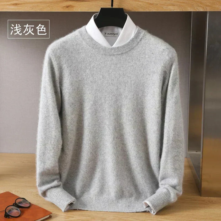 Men's Cashmere O-Neck Sweater | 100% Pure Japanese-Knit