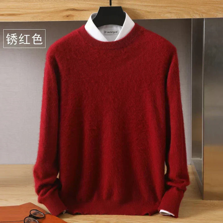 Men's Cashmere O-Neck Sweater | 100% Pure Japanese-Knit