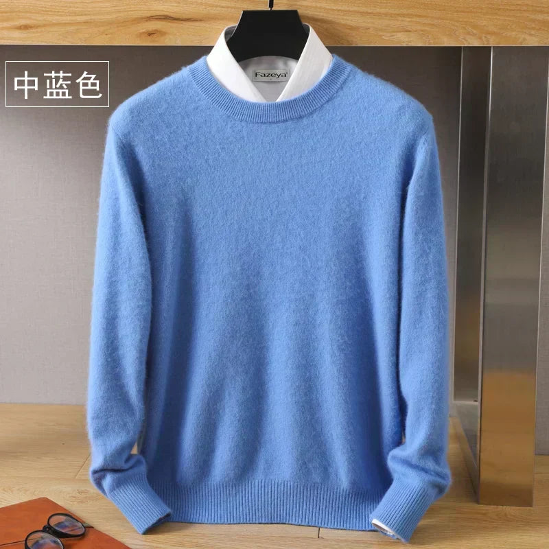 Men's Cashmere O-Neck Sweater | 100% Pure Japanese-Knit