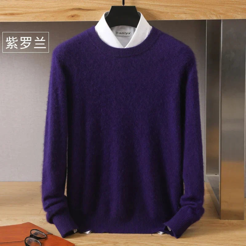 Men's Cashmere O-Neck Sweater | 100% Pure Japanese-Knit