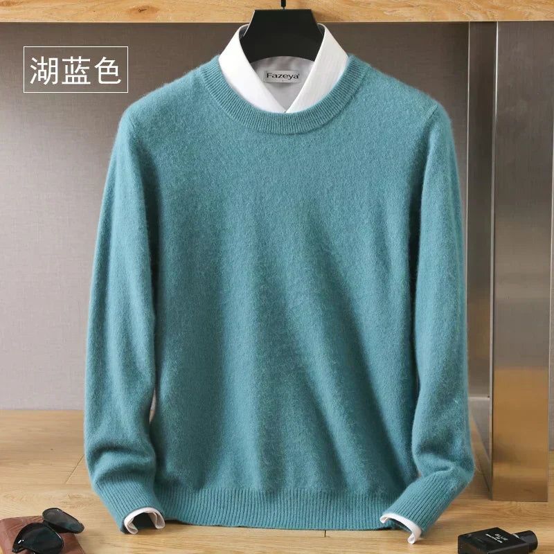 Men's Cashmere O-Neck Sweater | 100% Pure Japanese-Knit