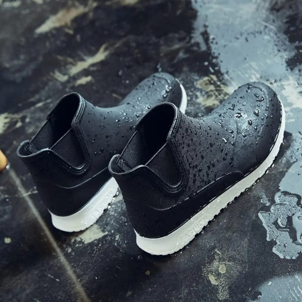 Men's Lightweight Waterproof Slip-On Rain Boots