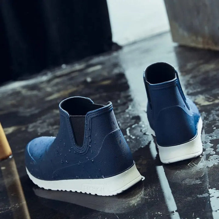 Men's Lightweight Waterproof Slip-On Rain Boots