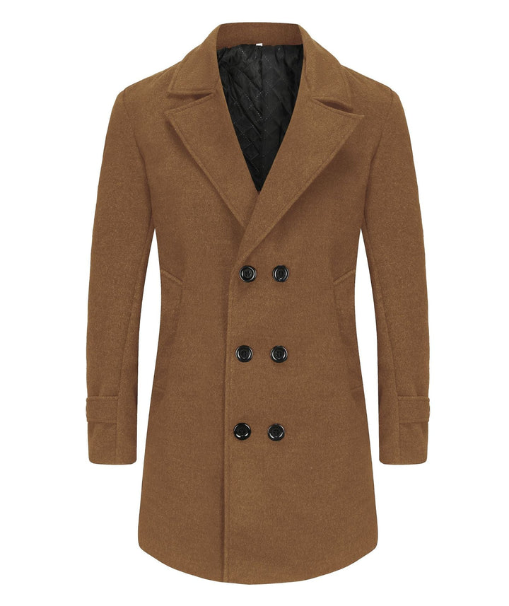 Men's Classic Double Row Wool Coat