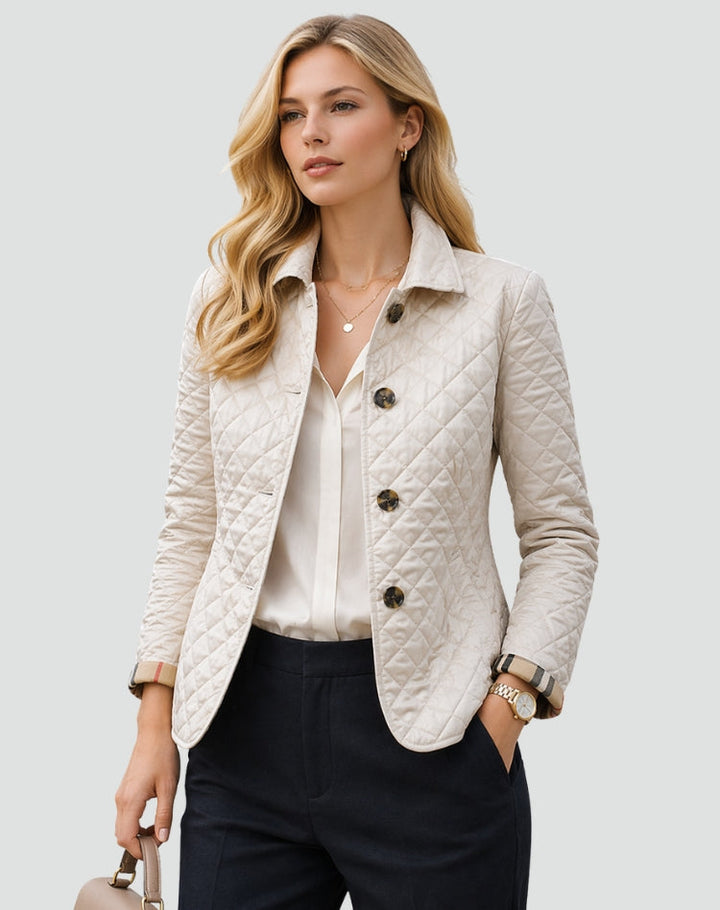 Women's Lightweight Quilted Button-Up Jacket for Everyday Wear