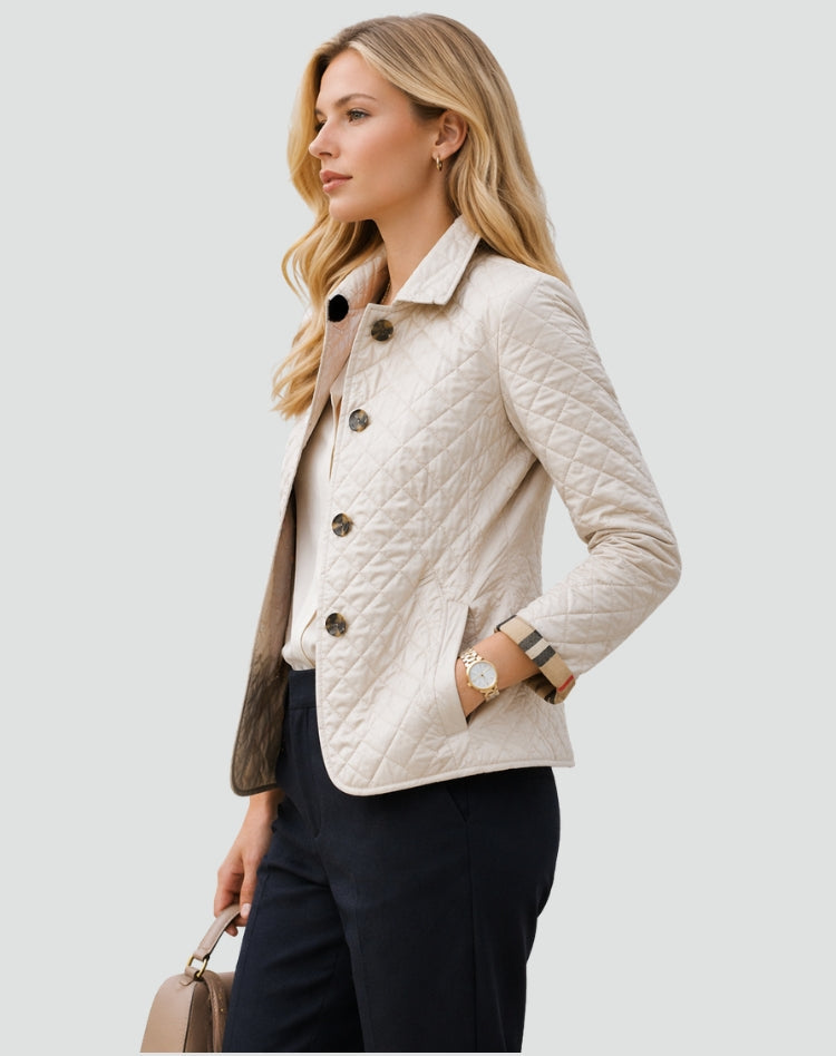 Women's Lightweight Quilted Button-Up Jacket for Everyday Wear