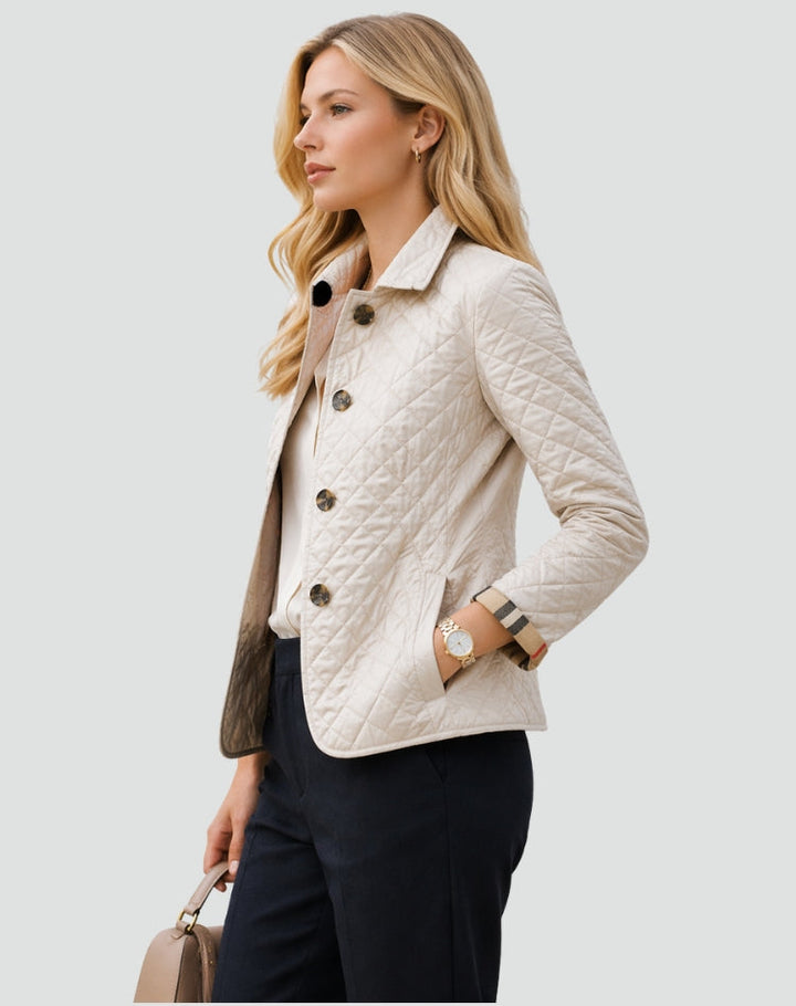 Women's Lightweight Quilted Button-Up Jacket for Everyday Wear