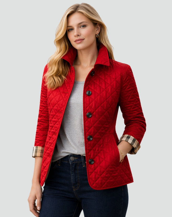 Women's Lightweight Quilted Button-Up Jacket for Everyday Wear
