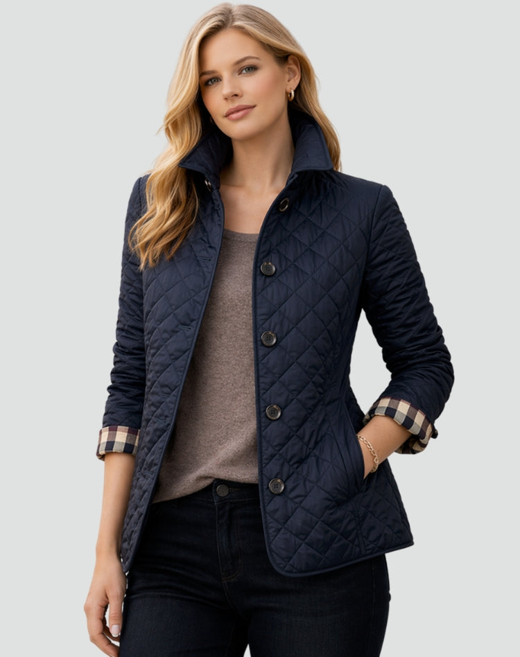 Women's Lightweight Quilted Button-Up Jacket for Everyday Wear