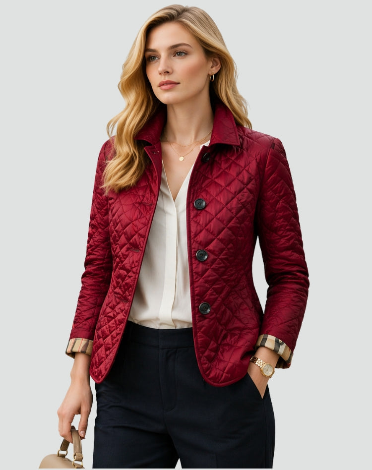 Women's Lightweight Quilted Button-Up Jacket for Everyday Wear
