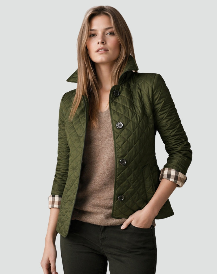 Women's Lightweight Quilted Button-Up Jacket for Everyday Wear