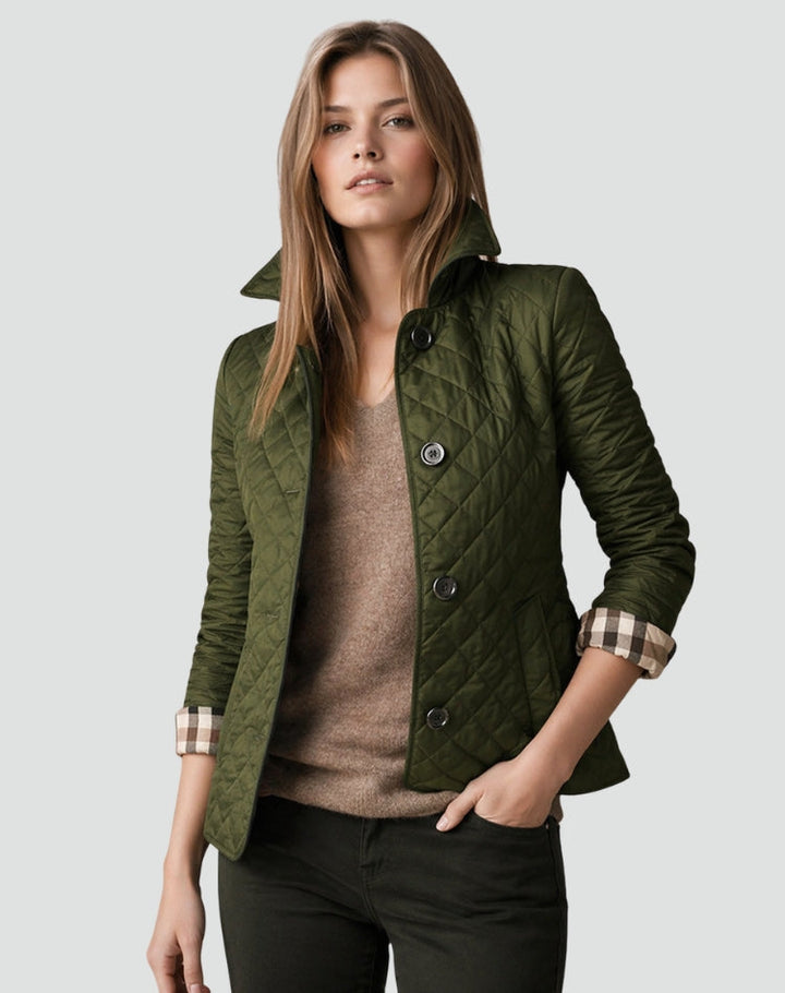 Women's Lightweight Quilted Button-Up Jacket for Everyday Wear