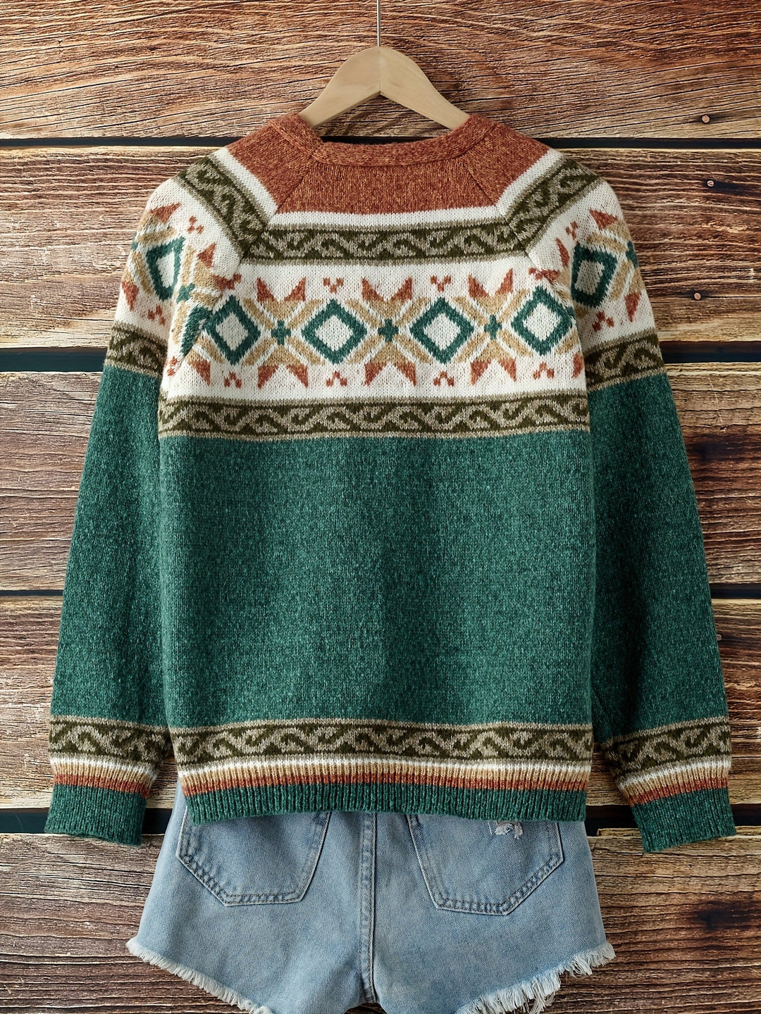 Women's Color-Block Button-Front Cardigan