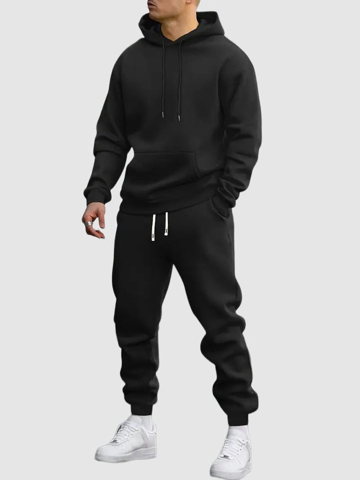 Men's Drawstring Hoodie and Jogger Two-Piece Set