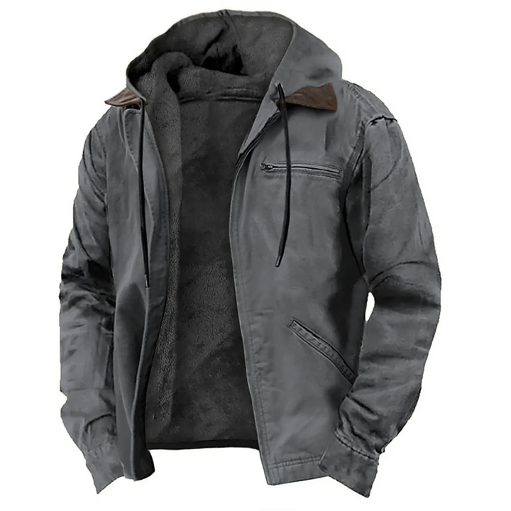 Men's Hooded Zip-Up Winter Jacket
