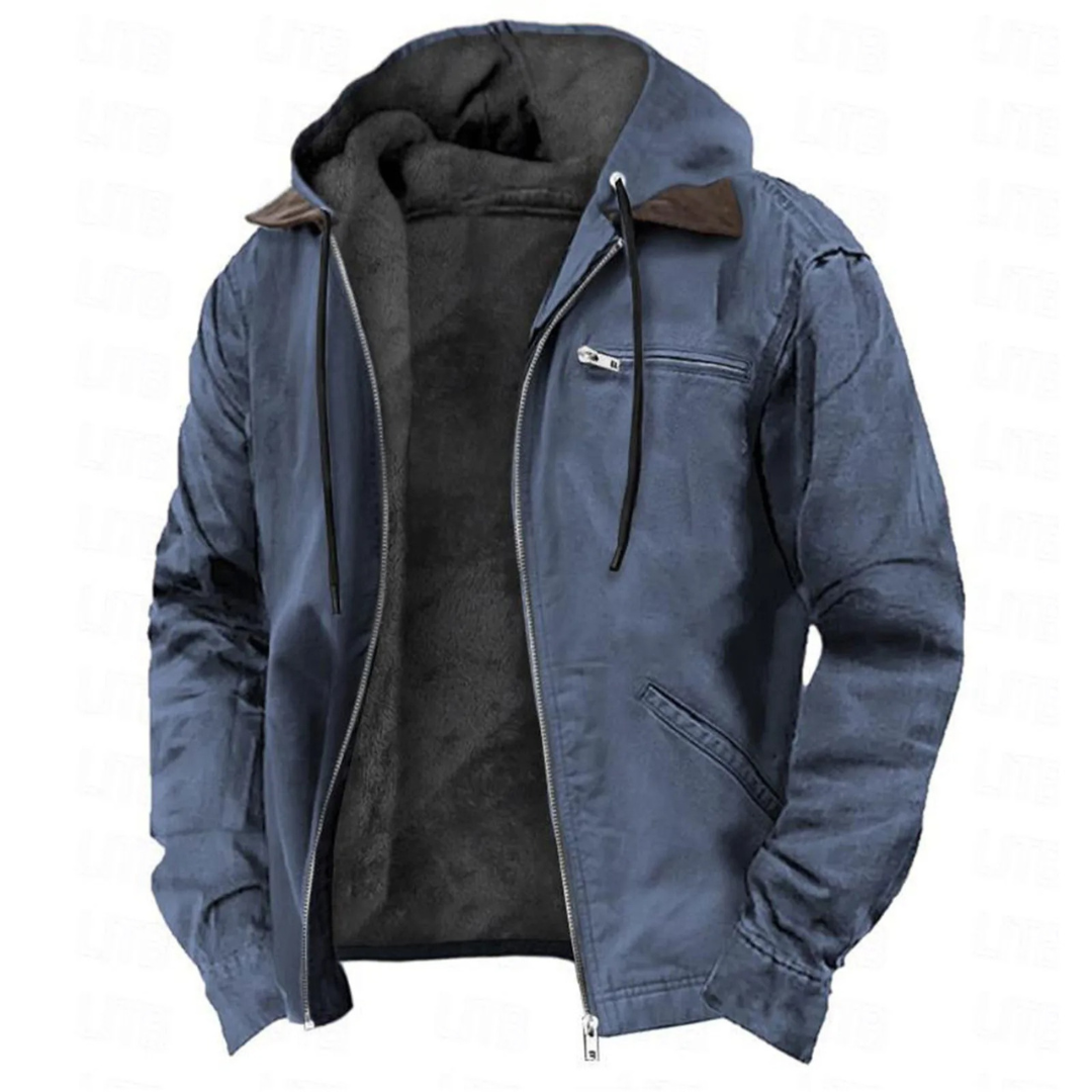 Men's Hooded Zip-Up Winter Jacket