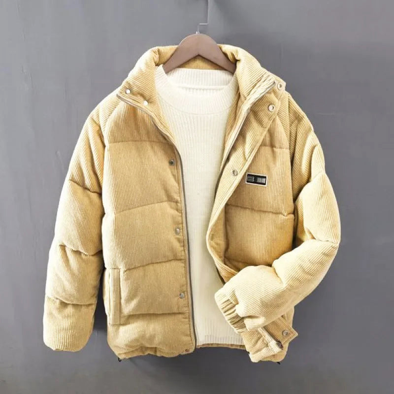 Men's Quilted Corduroy Puffer Jacket
