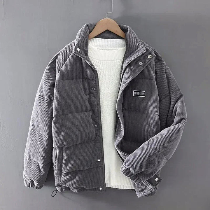 Men's Quilted Corduroy Puffer Jacket