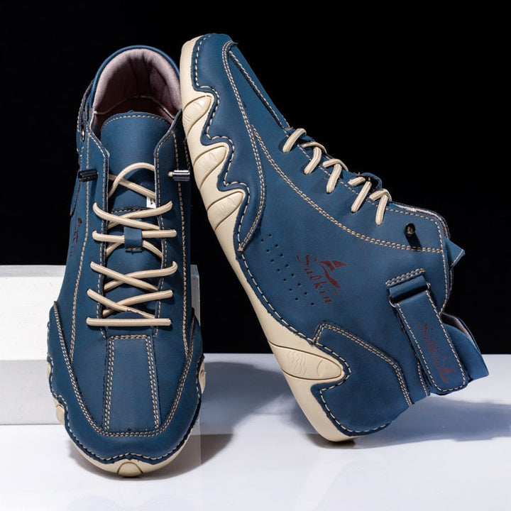 Men's Leather Lace-Up Ankle Boots