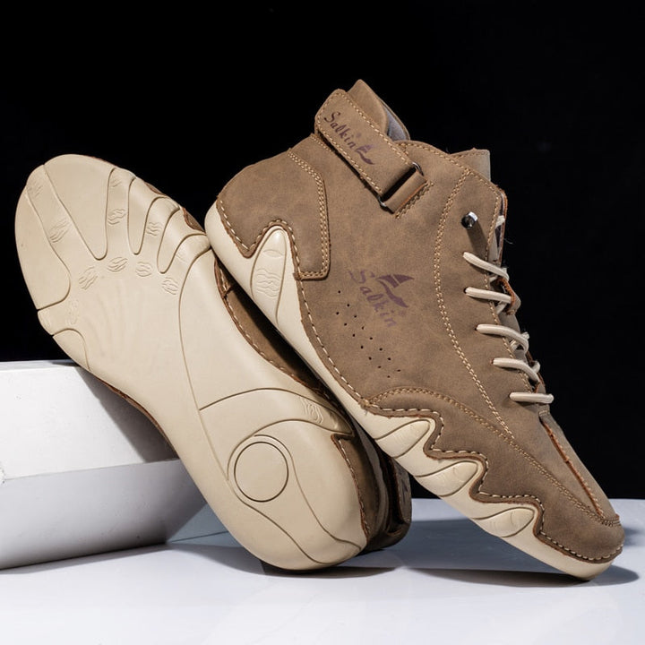 Men's Leather Lace-Up Ankle Boots