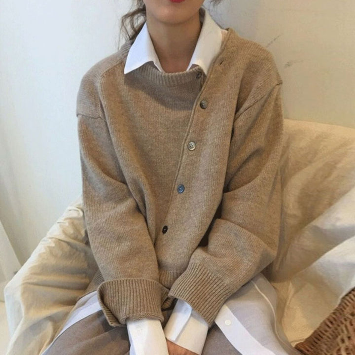 Women's Button-Front Cashmere Sweater Cardigan
