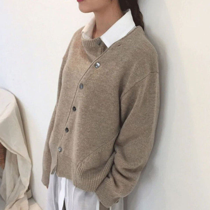 Women's Button-Front Cashmere Sweater Cardigan