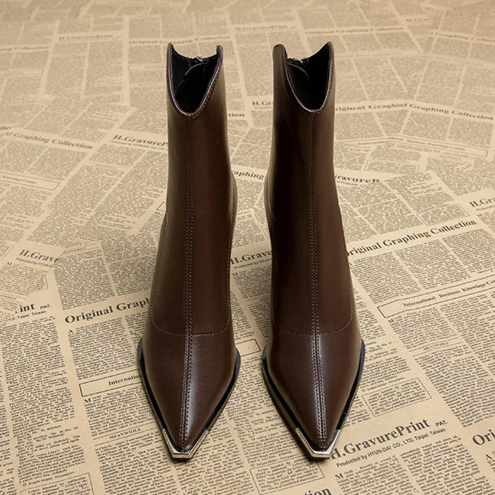 Women's Pointed-Toe Block Heel Ankle Boots