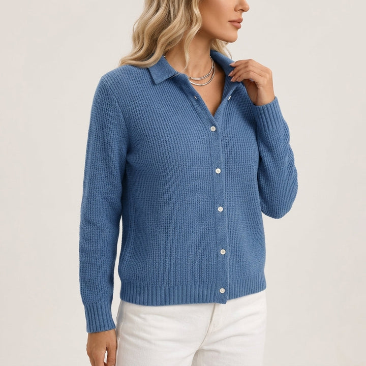 Women's Ribbed Button-Front Cardigan