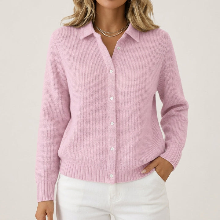 Women's Ribbed Button-Front Cardigan