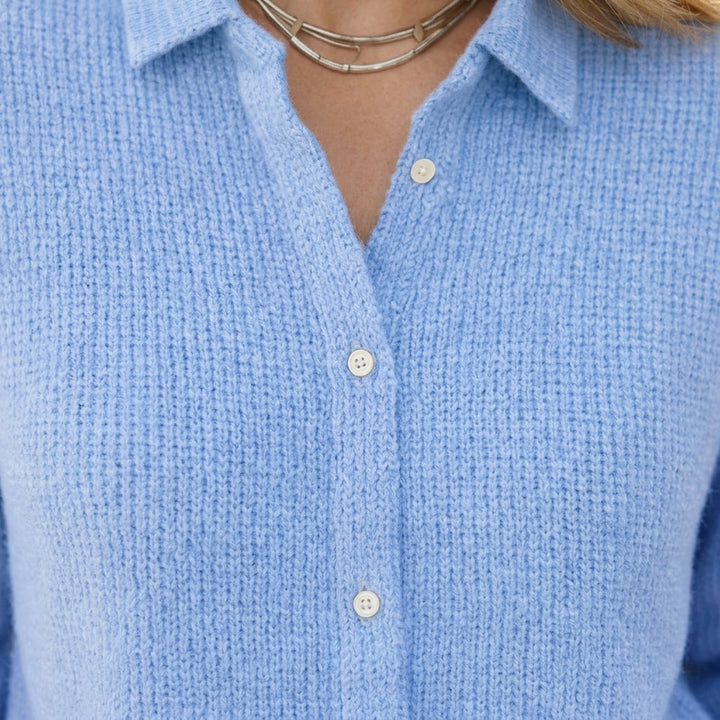 Women's Ribbed Button-Front Cardigan