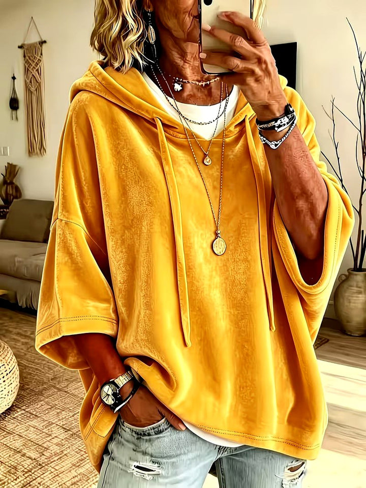 Women's Relaxed Hooded Poncho Sweatshirt