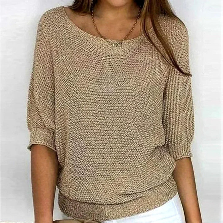 Women's Scoop Neck Relaxed Sweater