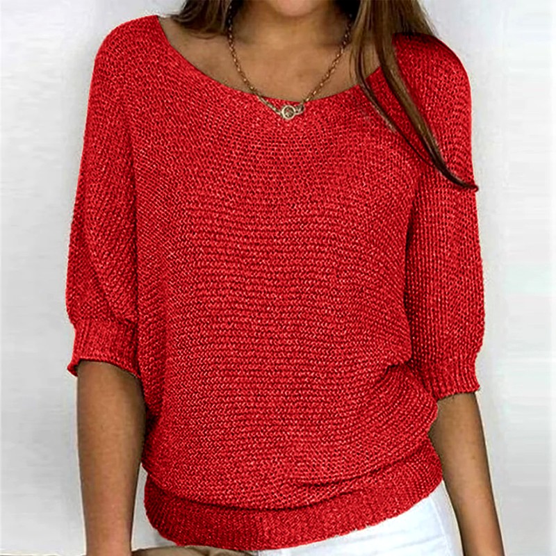 Women's Scoop Neck Relaxed Sweater