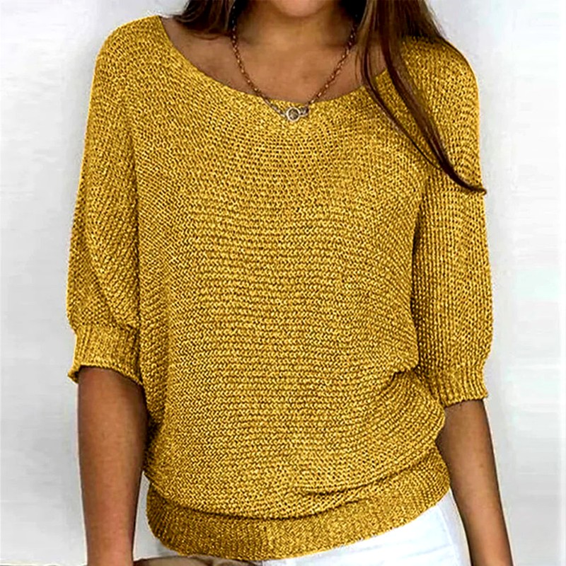 Women's Scoop Neck Relaxed Sweater