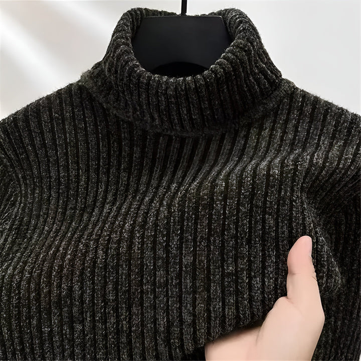 Men's Ribbed Turtleneck Sweater