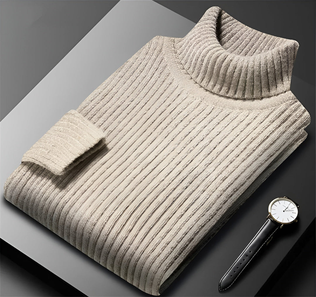 Men's Ribbed Turtleneck Sweater