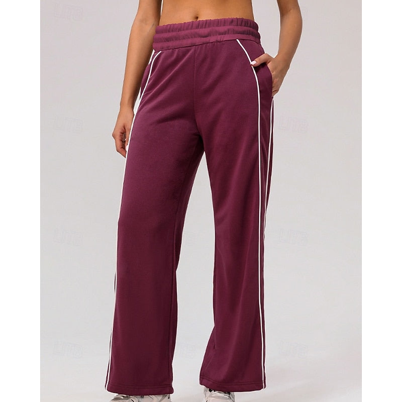 Women's Straight Leg Side Stripe Sweatpants