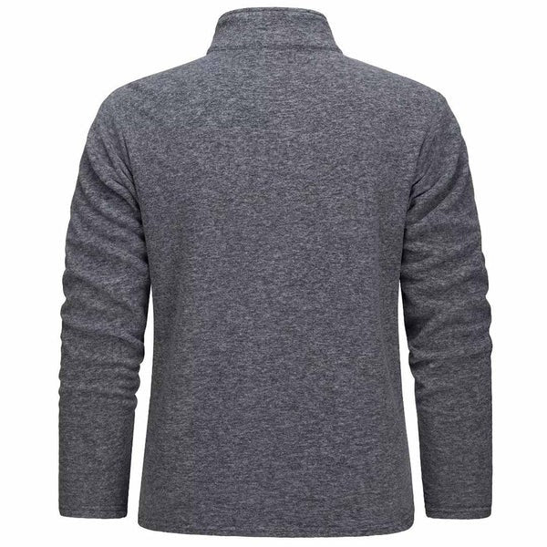Men's Fleece Sweater with Half Zipper for Ultimate Warmth