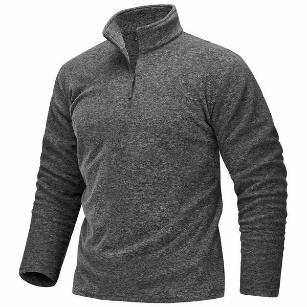 Men's Fleece Sweater with Half Zipper for Ultimate Warmth