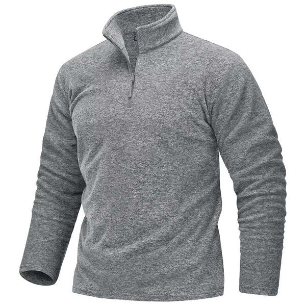 Men's Fleece Sweater with Half Zipper for Ultimate Warmth