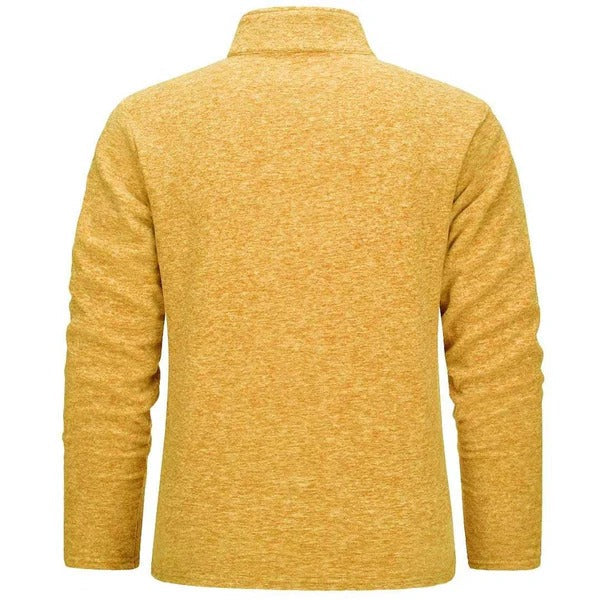 Men's Fleece Sweater with Half Zipper for Ultimate Warmth