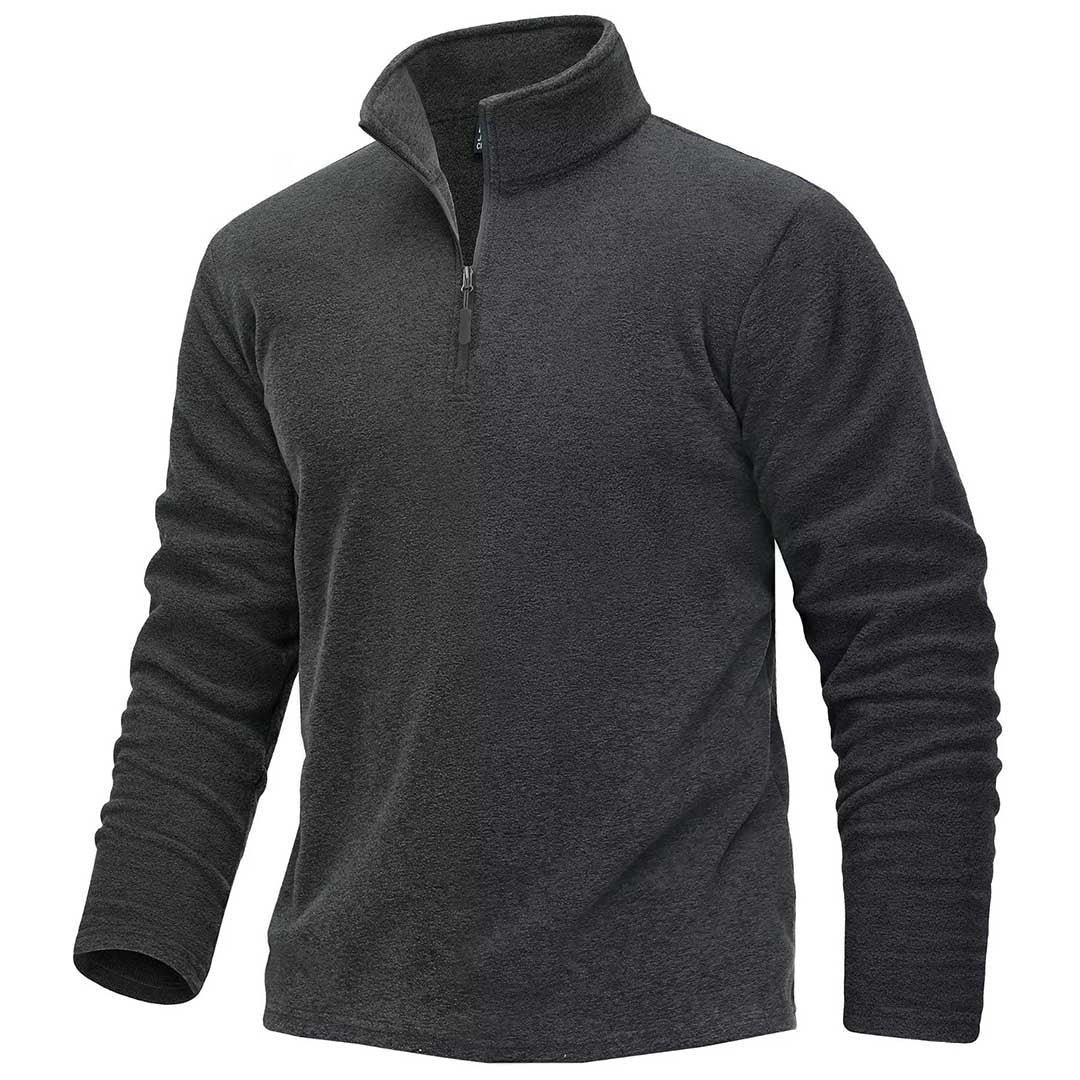 Men's Fleece Sweater with Half Zipper for Ultimate Warmth