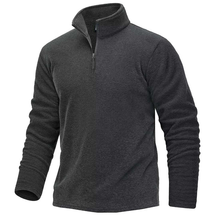 Men's Fleece Sweater with Half Zipper for Ultimate Warmth