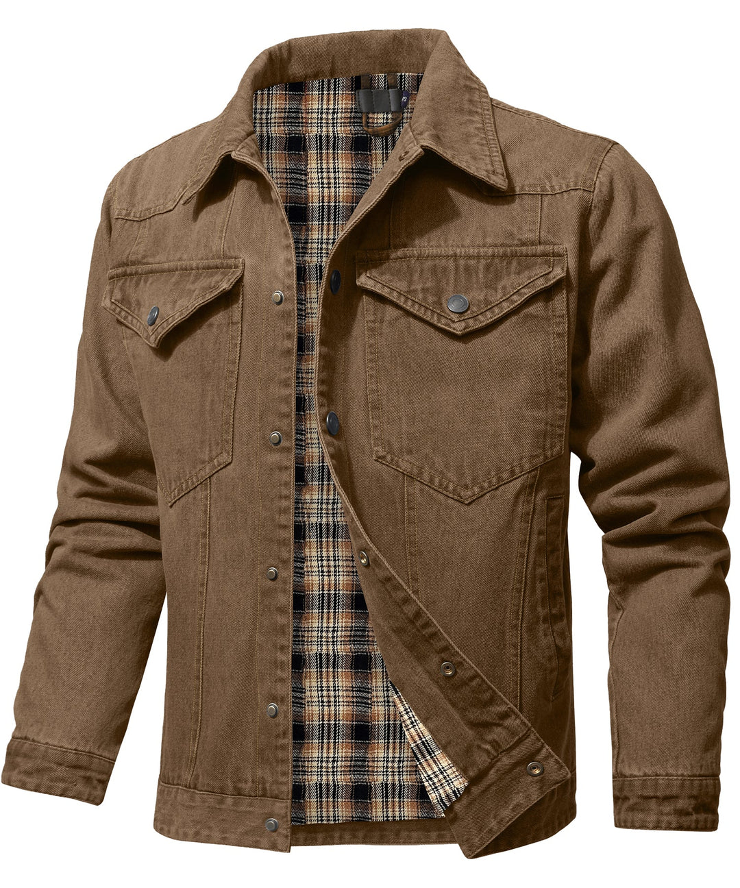 Men's Flannel Lined Denim Jacket