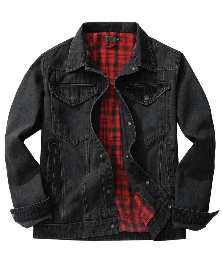 Men's Flannel Lined Denim Jacket