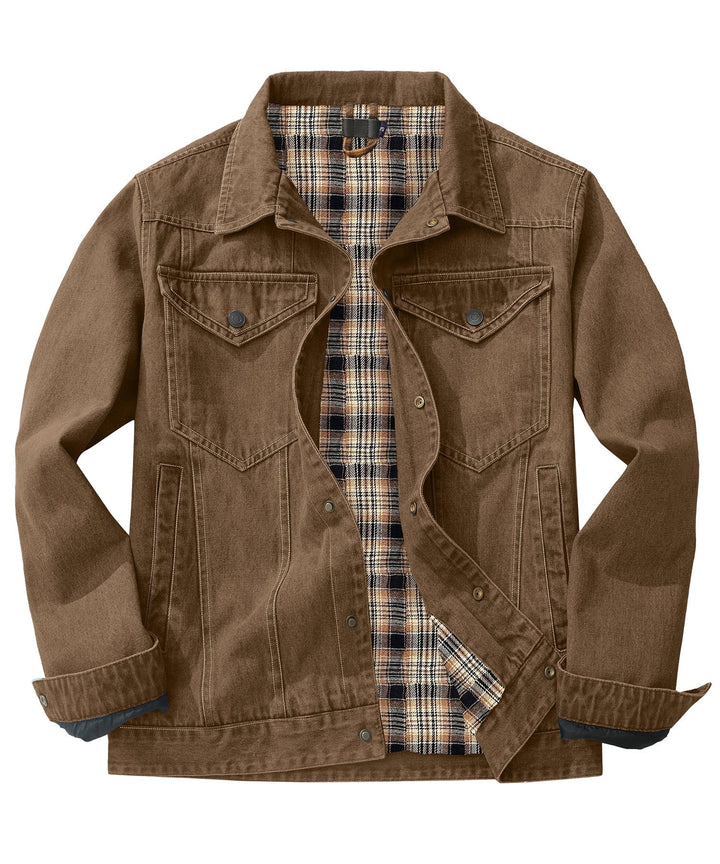 Men's Flannel Lined Denim Jacket