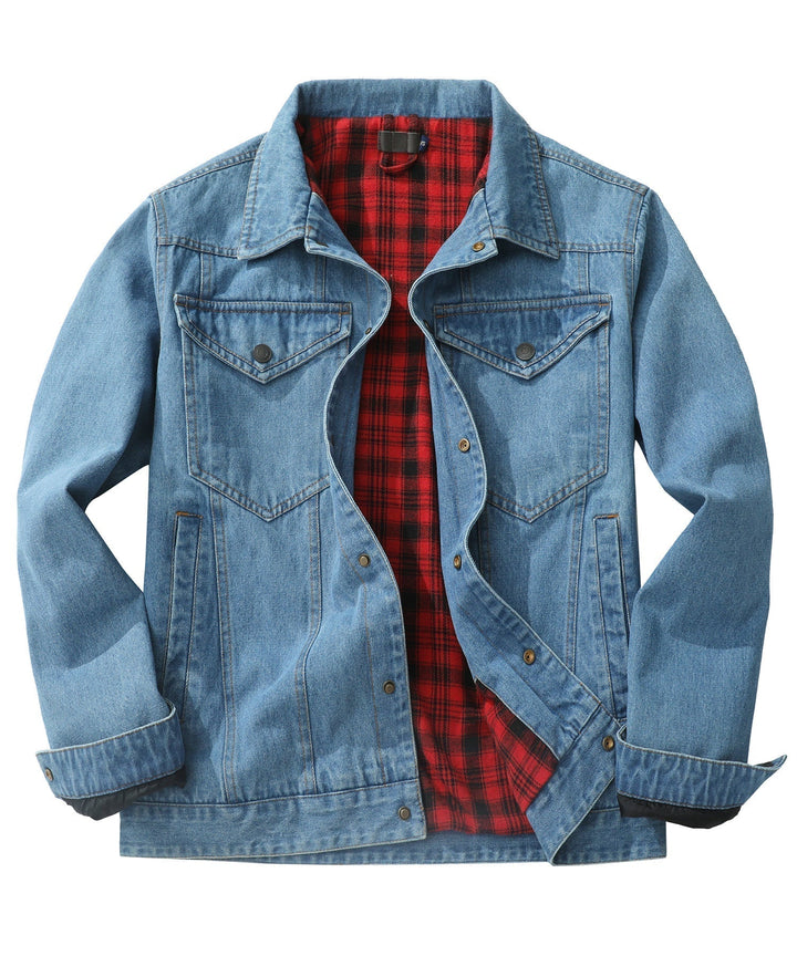 Men's Flannel Lined Denim Jacket